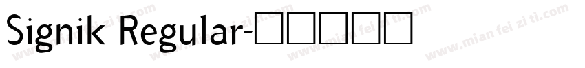 Signik Regular字体转换
